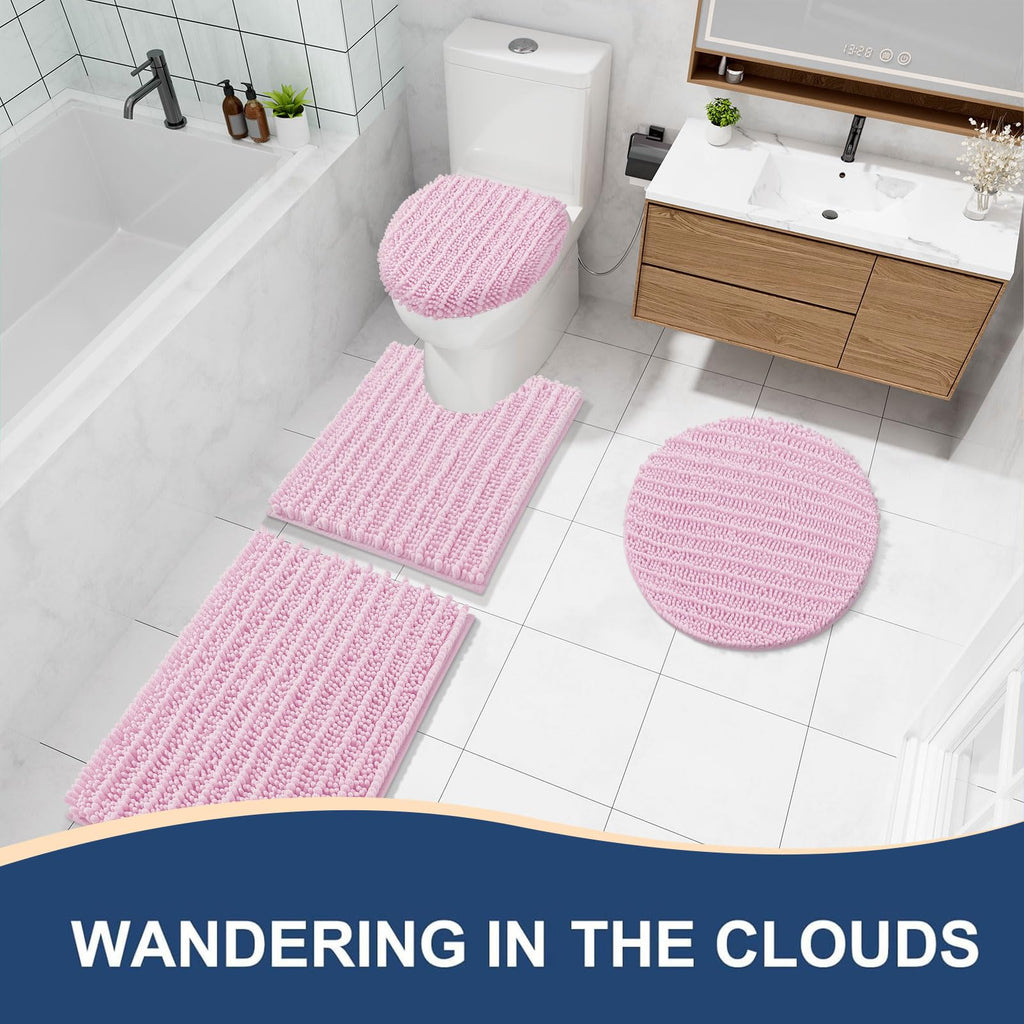 Arotive Bathroom Rugs Mat 36x24, Soft Absorbent Chenille Shaggy Bath Mat