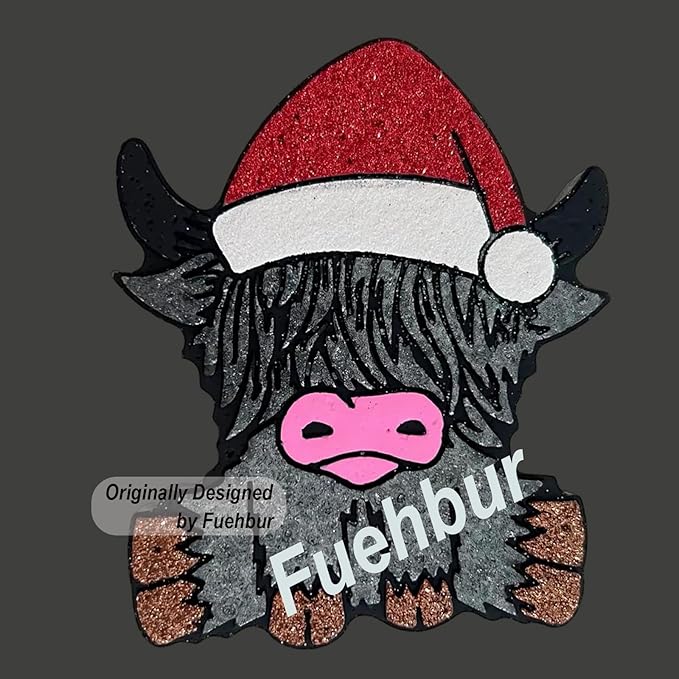 【300+ Design Optional】 Fuehbur Baby Highland Cow Car Freshies Silicone Mold - Air Freshie - Aroma Bead Freshener - Candle Soap Mould - Oven Safe