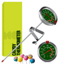 Craft911 Candy Thermometer with Pot Clip - Deep Fry Oil Thermometer for Frying and Candle Making (Black)