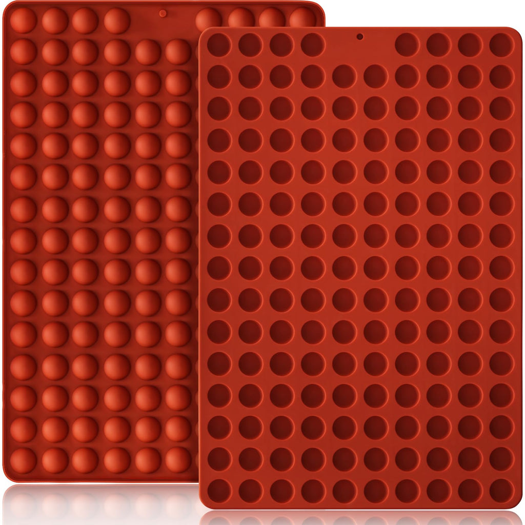 HKNMTT Mini Semi Sphere Shape Molds Silicone, 2x148 Cavities Round Baking Moulds for Dog Treats Snack Candy Chocolate Chip Cookie Wax Yogurt Melts, Oven Safe Small Half Ball Pellet Sheets