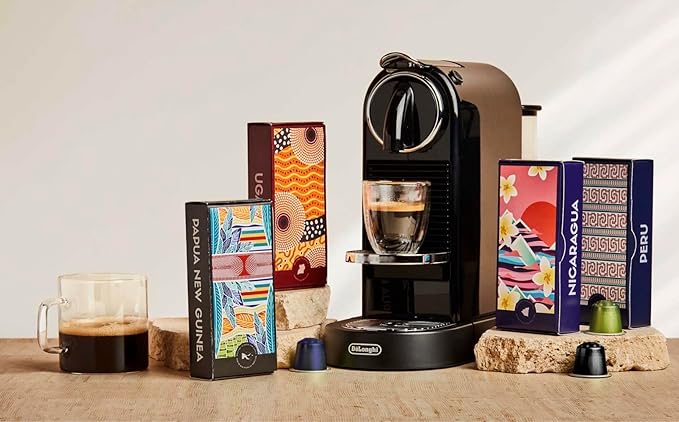 Atlas Coffee Club Espresso Pods Compatible with Nespresso Original– All Roast Variety Pack (80 Count)– Aluminum Capsules from El Salvador, Nicaragua, Peru & Uganda– Intensity 8-12