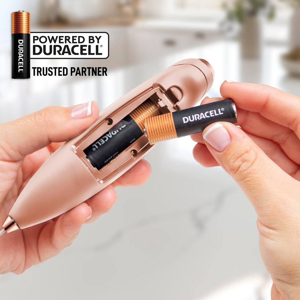 Zulay Kitchen Powerful Milk Frother Wand With Duracell Batteries - Ultra Fast Handheld Drink Mixer - Electric Whisk Foam Maker for Coffee, Lattes, Cappuccino & Matcha - Z1 Motor - Rose Peach