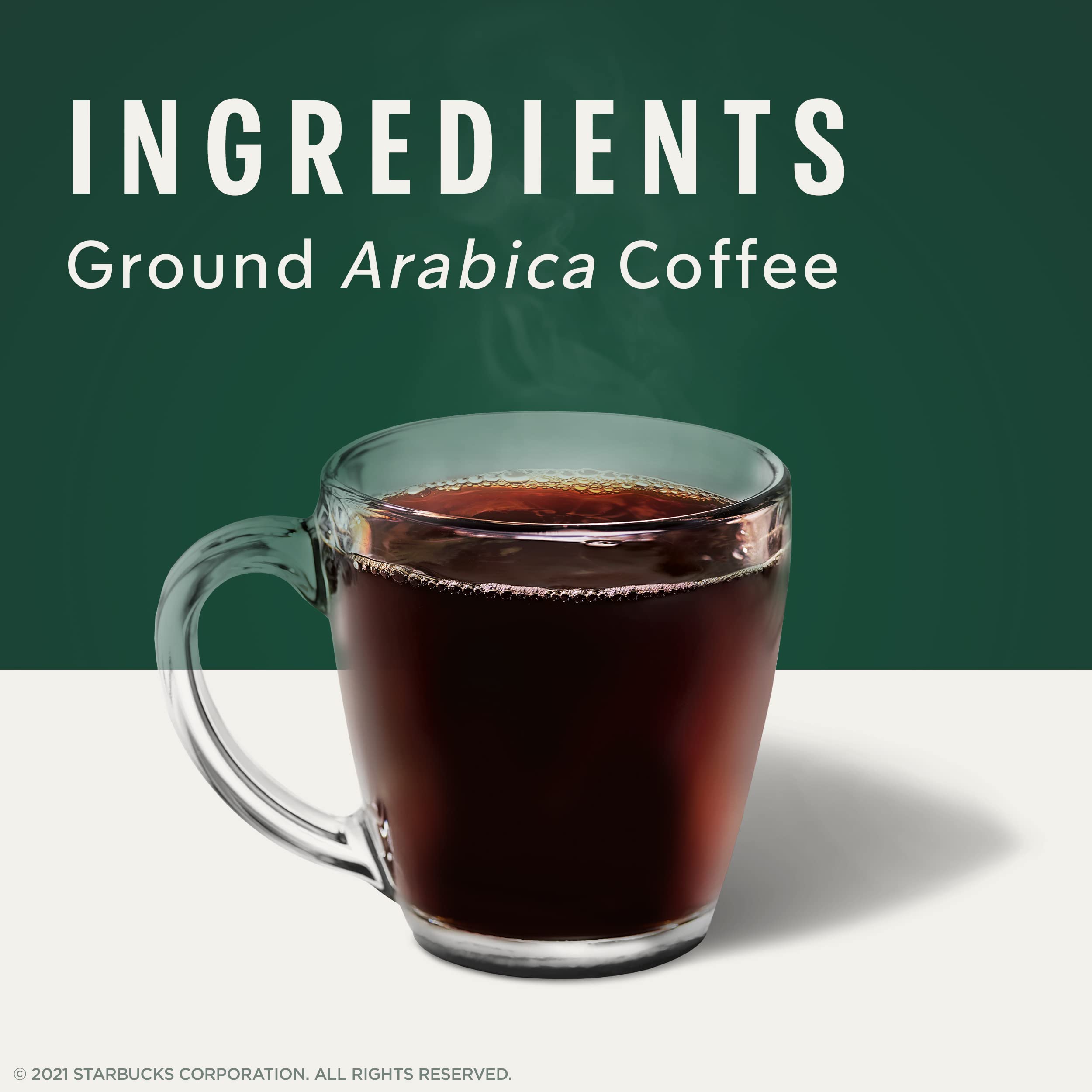 Starbucks Ground Coffee, Blonde Roast Hot or Iced Coffee, Veranda Blend, Six 18 oz Bags
