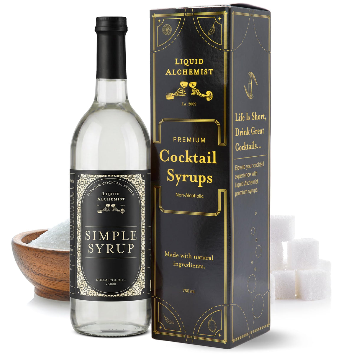 Liquid Alchemist Peach Syrup for Cocktails | Real Ingredients Make our Peach Syrup for Drinks a Perfect Bellini Mix | Small Batch, Non-GMO & Vegan | 25.4 oz Drink Mixer, Pack of 1