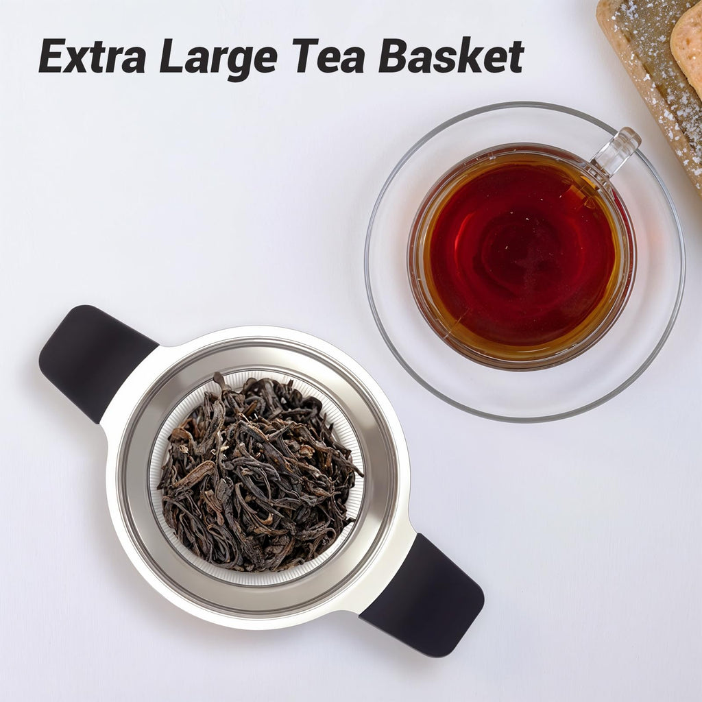 Tifanso Fine Mesh Stainless Steel Reusable Tea Infuser with Double Handles