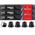 Prince Caffe Espresso Pods – ESPRESSO Intensity 7 Medium-Dark Roast Coffee Capsules – Compatible with Nespresso, Pods for Original Line Machines – Premium Quality Capsules 3 x 10 Pack (30 Count)