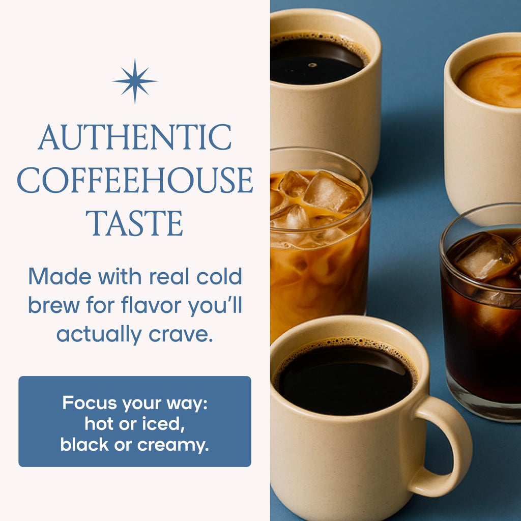 Mushroom Coffee, 20 Cups of Focus, Productivity & Clean Energy, Instant Mushroom Coffee with Lions Mane, Cordyceps and L-Theanine