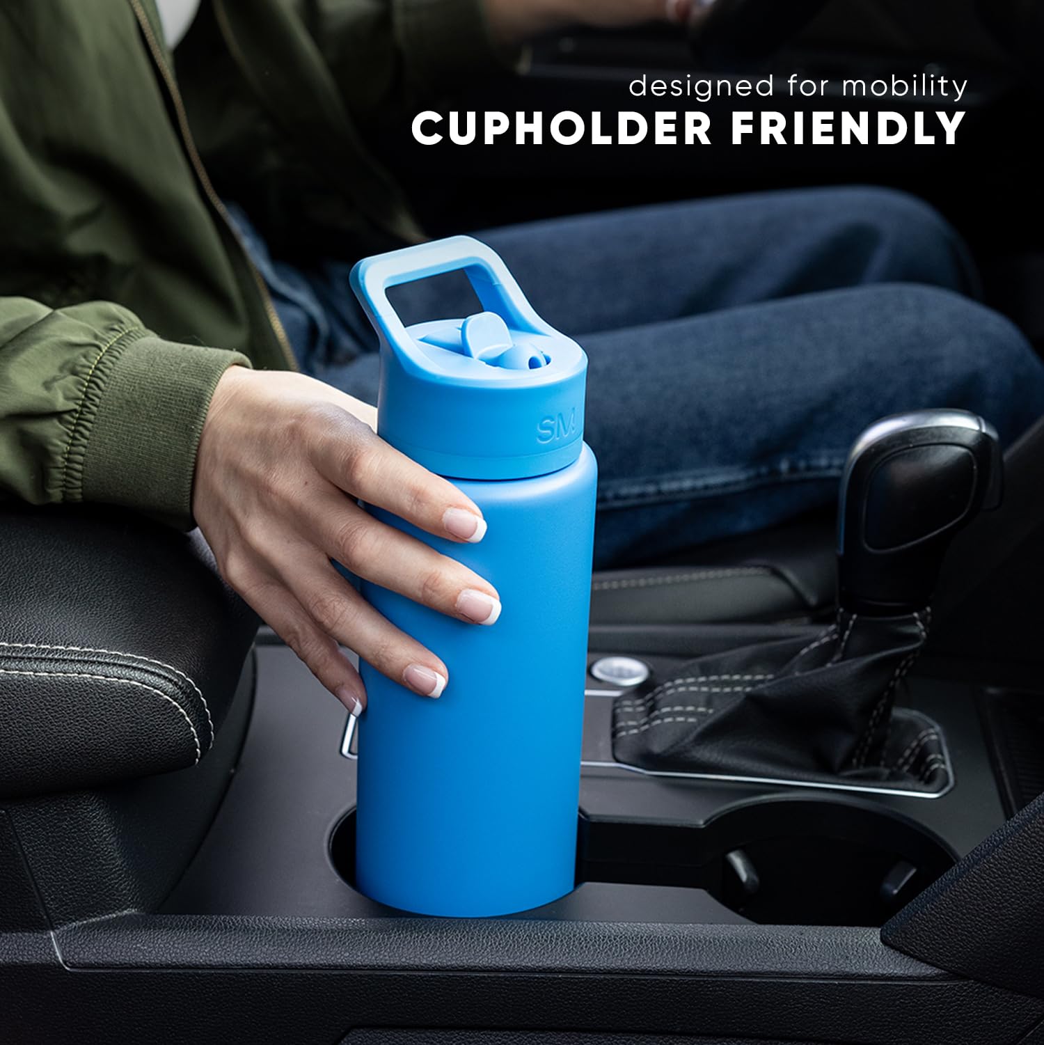 Simple Modern Insulated Water Bottle with Straw | 18oz | Checkered