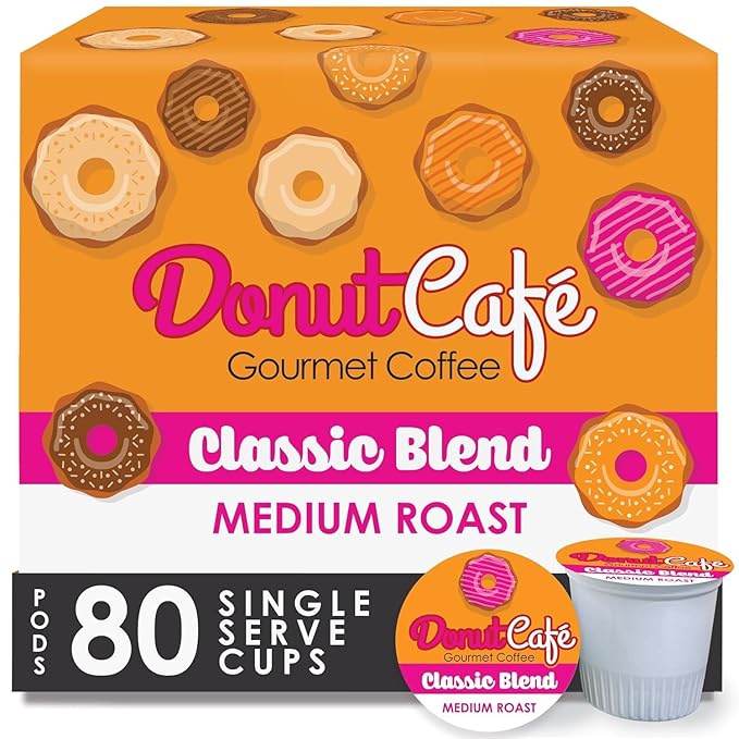 Donut Café K-Cup Coffee Pods, Dark Roast
