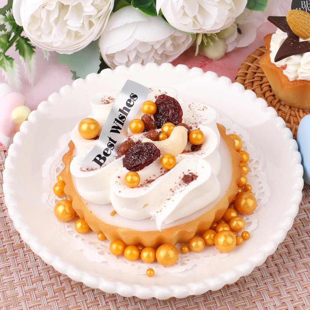 Matte Gold Pearl Sprinkles for Cake Decorating, 6 Sizes Edible Pearls Sugar
