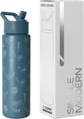 Simple Modern Father's Day Summit Water Bottle with Straw Lid | Vacuum Insulated Stainless Steel Metal Thermos | Reusable Leak Proof BPA-Free Flask for Sports Gym | 30oz, Golf Schematics