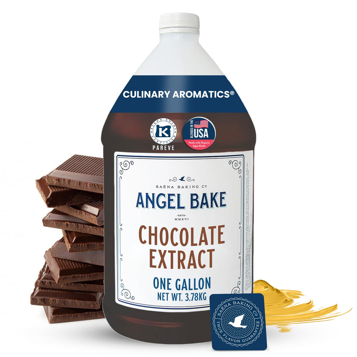 Angel Bake Peppermint Extract, 1 Gallon Bulk for Foodservice, Bakeries