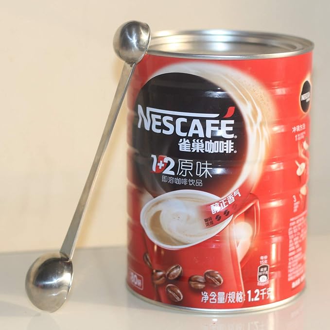 CoaGu Dual-Measure Coffee Scoop Set: 1 Tsp (5ml) & 1 Tbsp (15ml) Long-Handled Stainless Steel Scoops for Precise Coffee and Baking Measurements