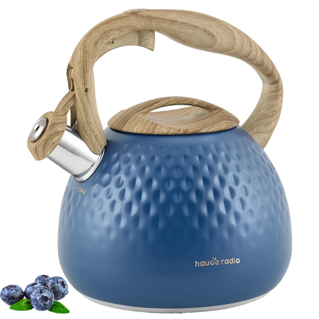 Tea Kettle,2.5 Quart Stovetop Tea Kettles Loud Whistle,Food Grade Stainless Steel Water kettles for Stove Top with Anti-hot Ergonomic Handle,Suitable for All Heat Sources