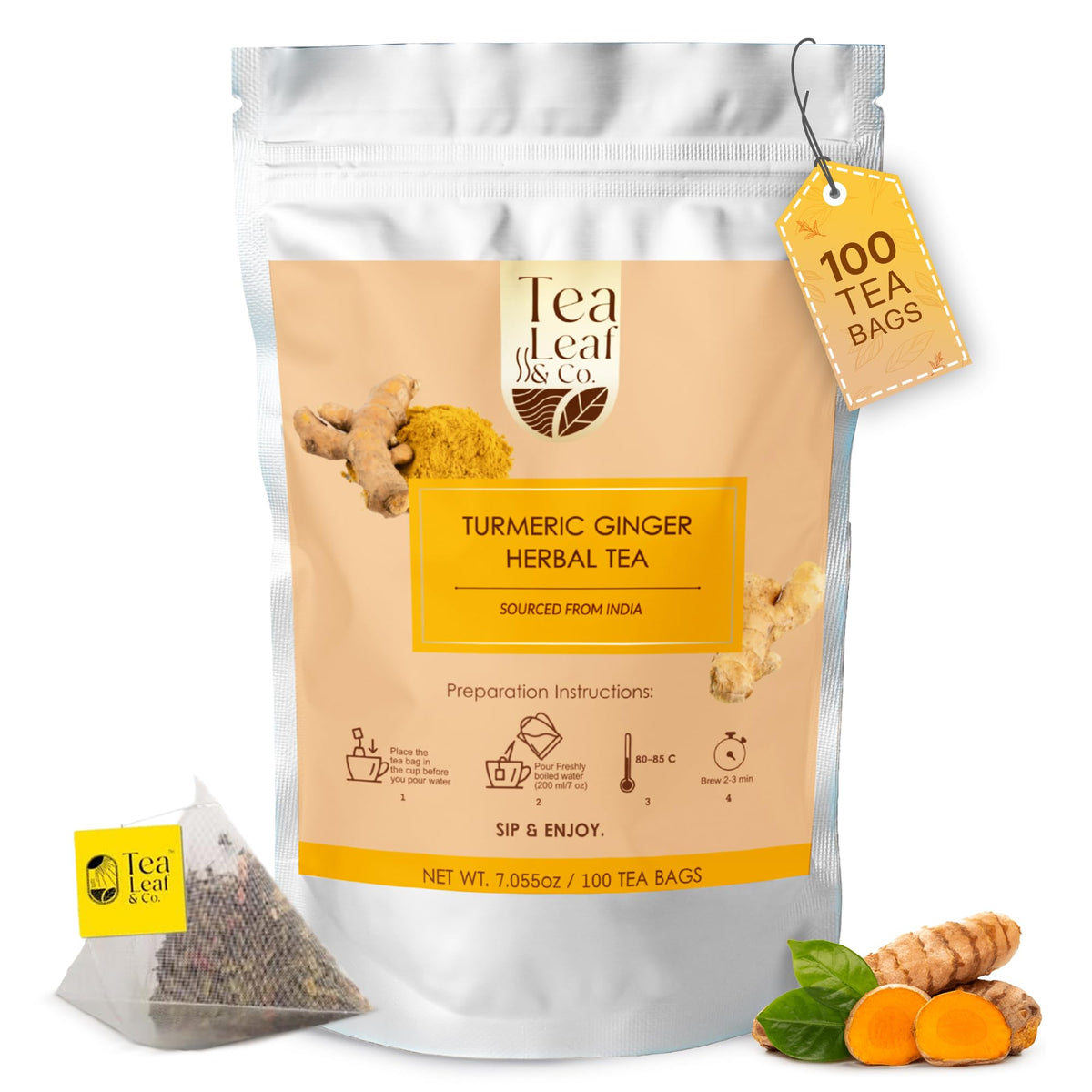 Sweet Hibiscus Cinnamon Green Tea (3.5oz), Natural Herbal Infusion, 50 Bags
