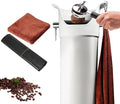 Gliery Knock Box for Espresso Grounds, Commercial Floor Standing Barista Style Absorbent Knockbox with Removable Non-Slip Base, Coffee Grind Collection Dump Bin