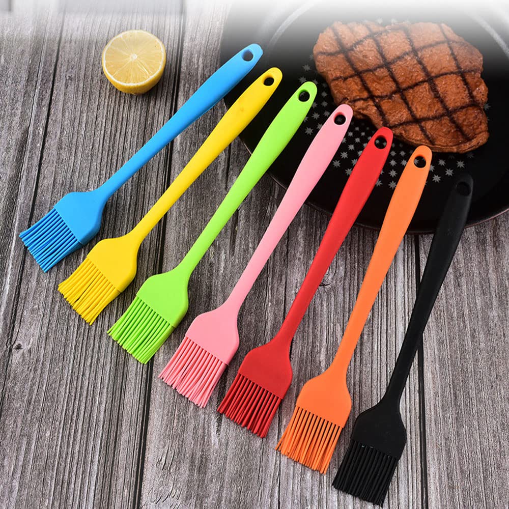 Silicone brush, Oil Brush for BBQ Kitchen Cooking Baking and Grilling (5 PCS,yellow)