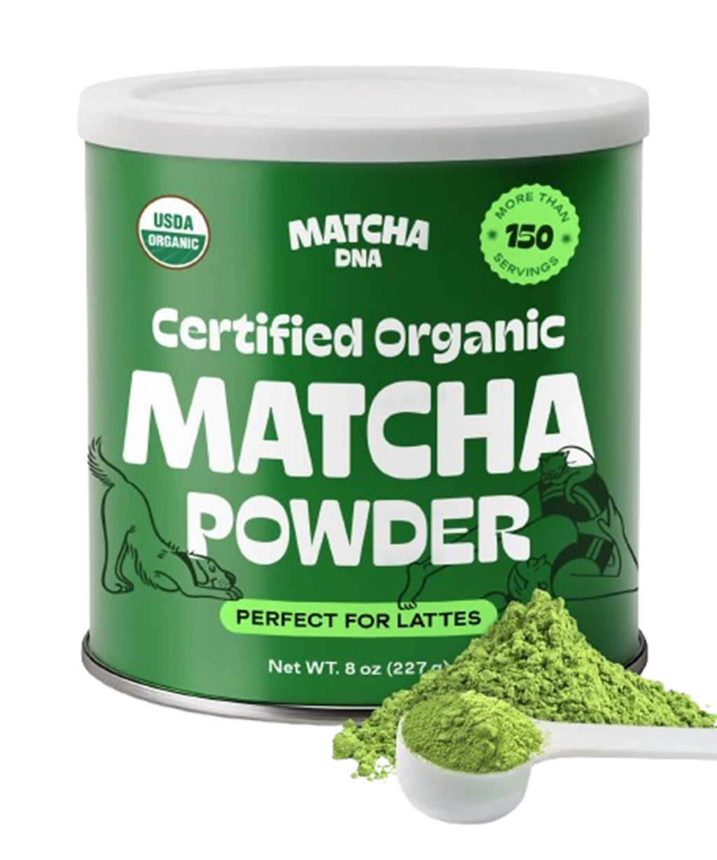 MATCHA DNA Certified Organic Matcha Green Tea Powder (8 oz TIN CAN)