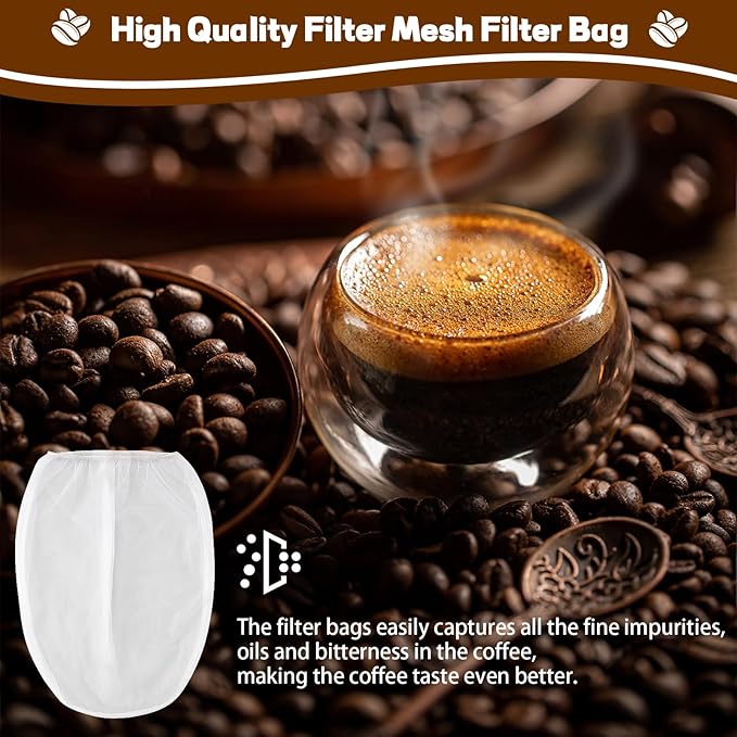 Alocs Cold Brew Coffee Filter Bag Compatible with Toddy Cold Brew System for 5 Gallon Commercial Brewers, Filter Bag for Coffee Grounds & Ice Tea - Quick Drain, Washable & Reusable (2 Pack)