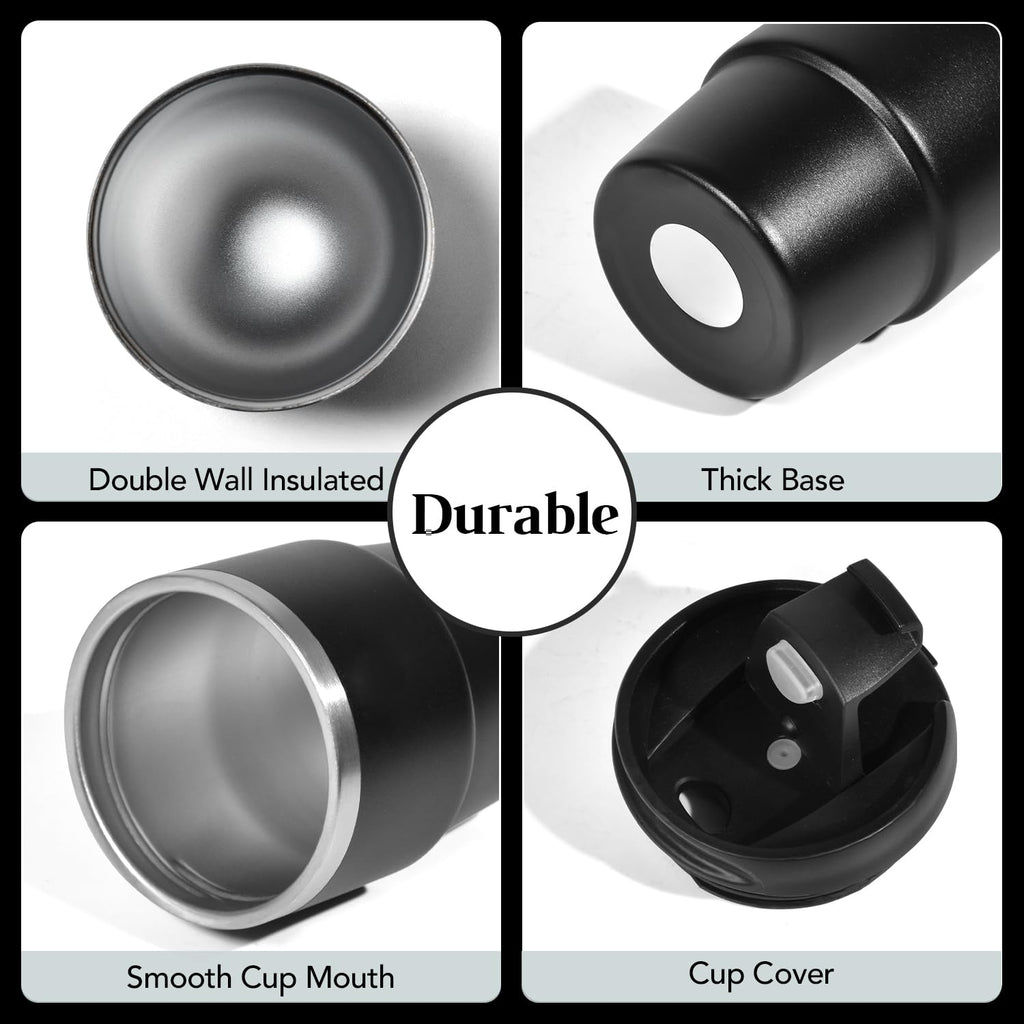 CHLJAR 6oz Vacuum Insulated Espresso Cup Set of 2, Espresso Shot Cup for Coffee, Double Wall Stainless Steel Mini Tumbler Shot Glasses with Lid
