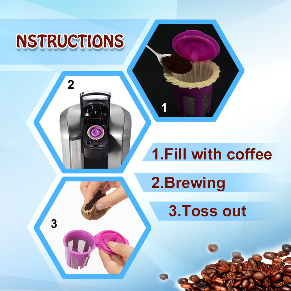 Irmidi Disposable Coffee Filters,200 Count Natural Paper Kcup Filters for Keurig 1.0 and 2.0 Coffee Maker