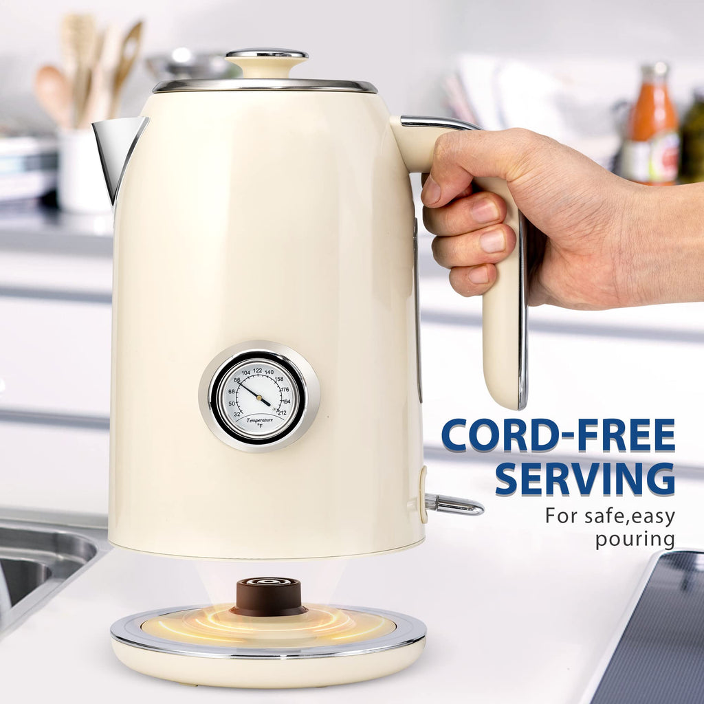 PUKOMC Electric Kettle, 1.7L Stainless Steel Electric tea kettle