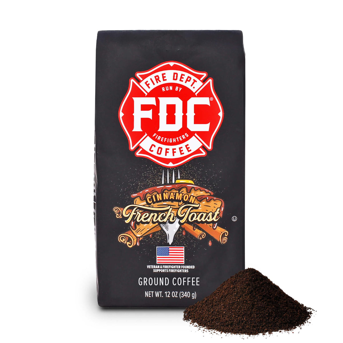 Fire Department Coffee Vanilla Bourbon Infused Ground Coffee - 12 oz