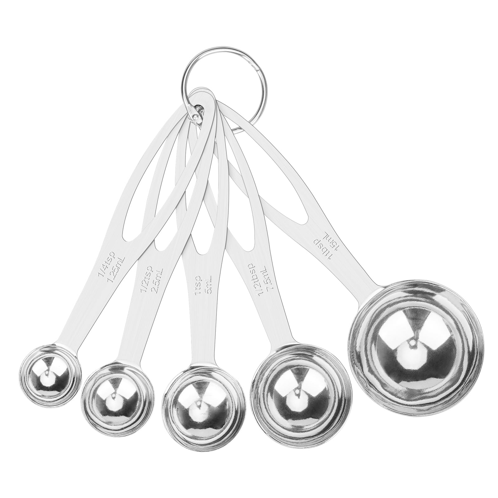 5pcs Measuring Spoon Set, Heavy Duty Stainless Steel