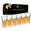 LOBUBT 6 Pack Shot Glass Bulk Set with Heavy Base 2 OZ Small Shot Cups for Vodka, Whiskey, Tequila, Espresso, Liquor Set