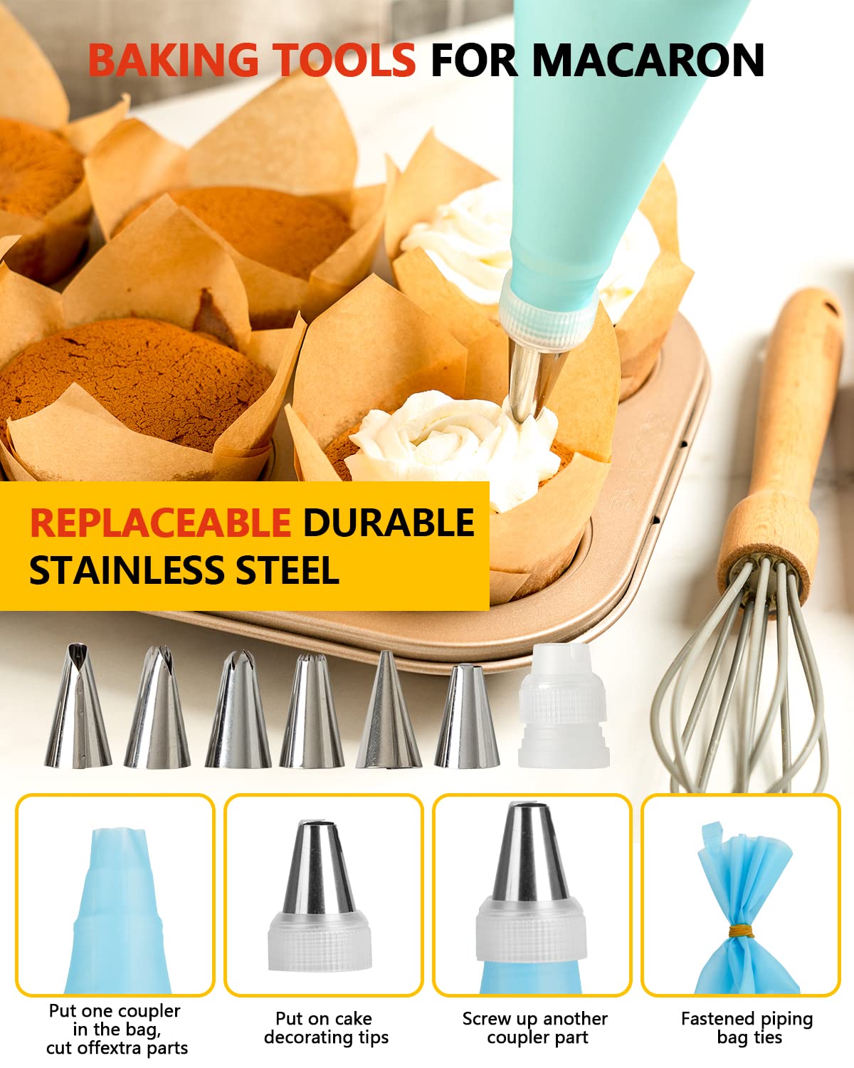 Katbite Macaron Silicone Baking Mat Set of 2 Grey