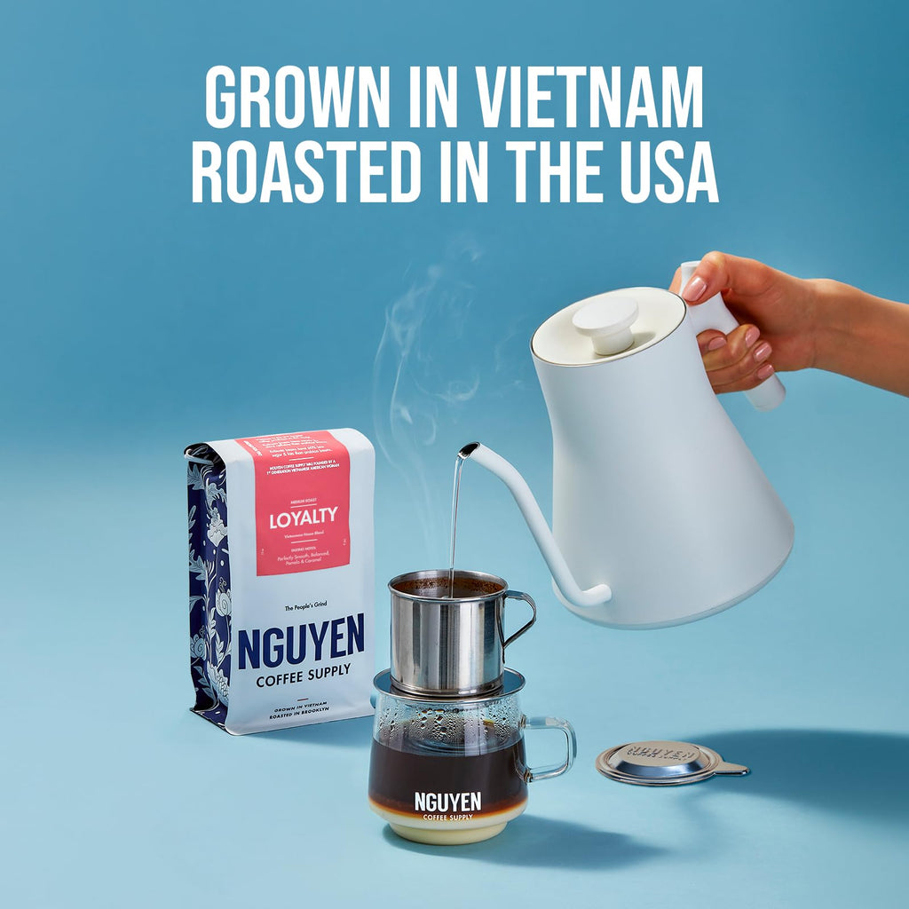 Nguyen Coffee Supply - Loyalty Signature Robusta & Arabica Blend: Medium Roast Premium Whole Coffee Beans, Vietnamese Single Origin, Low Acid, High Caffeine, Roasted in Brooklyn [5 Ib Bag]