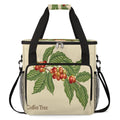 Coffee Tree Coffee Maker Carring Bag Coffee Leaf Bean Travel Carrying Storage Tote Bag Compatible with Keurig K-Mini or K-Mini Plus Portable Single Serve Coffee Brewer Case with Pockets for K-cup Pods