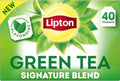 Lipton Signature Blend Green Tea Bags, Unsweetened Teabags for Hot Tea or Iced Tea with Caffeine and Flavonoids, 40 Total Tea Bags