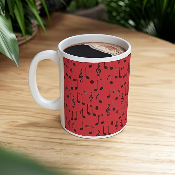 11 OZ Novelty Coffee Mugs - Christmas Gift (Music Theme)