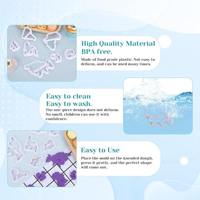 Molain 7 PCS World Map Shape Cookie Cutters, Cake Decorating Stencil, Seven Continents Shape Cookie Cutter Set, for Cake, Cookies, Cupcakes, Fondant, Pastry