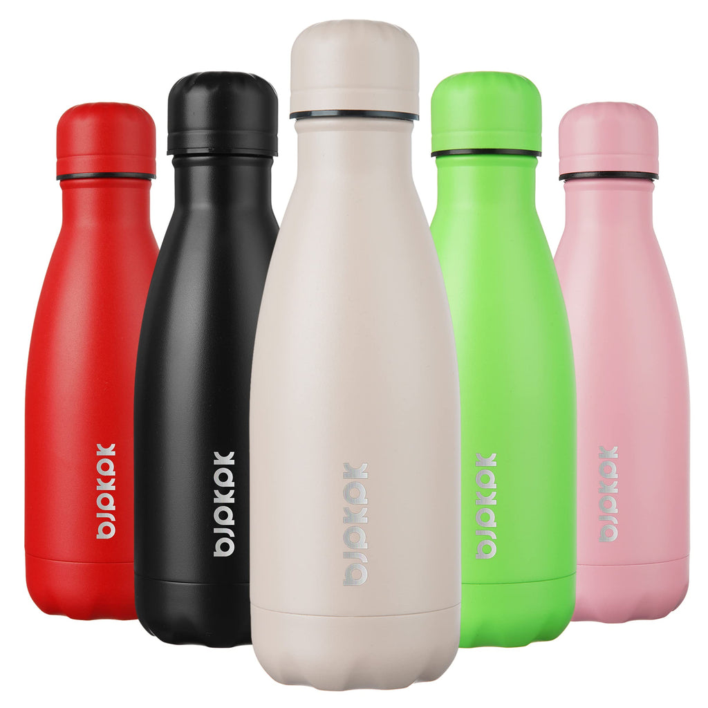 BJPKPK 12 oz Small Insulated Water Bottle, Stainless Steel Leak Proof Flask
