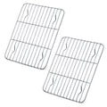 P&P CHEF 9.7" x 7.3" Cooling Baking Wire Racks Pack of 2, Silver