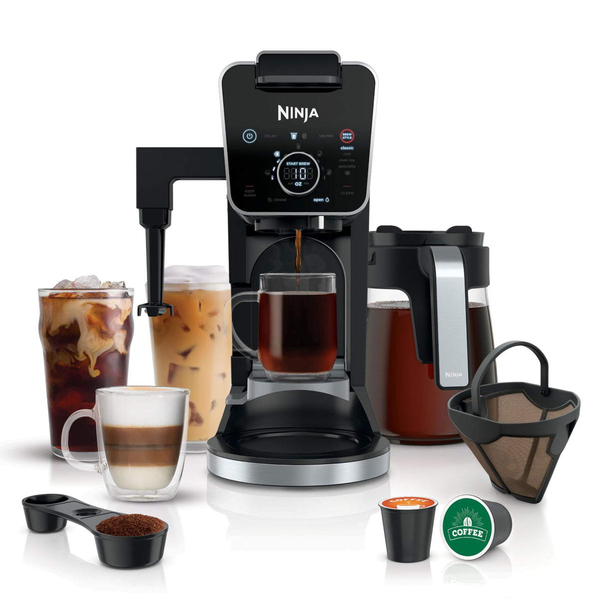 Ninja Specialty Drip Coffee Maker, DualBrew Pro, Black, CFP301