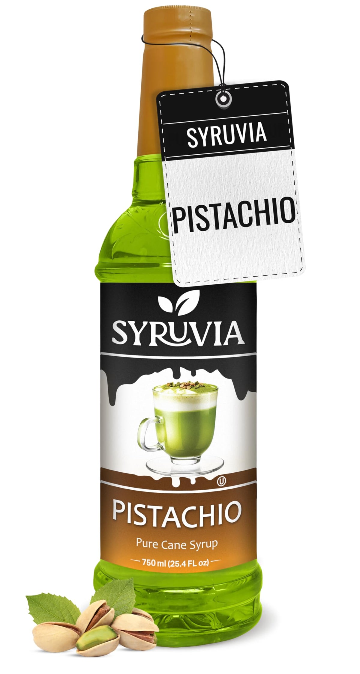 Syruvia Coffee Syrup, Peppermint Flavored Syrup for Drinks, Lattes, and Desserts – 25.4 fl oz