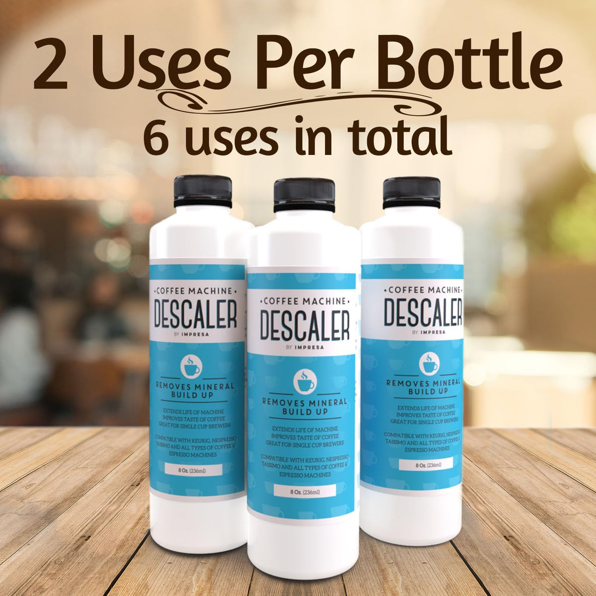 IMPRESA Coffee Machine Descaler - Universal Descaling Solution - 3 Pack