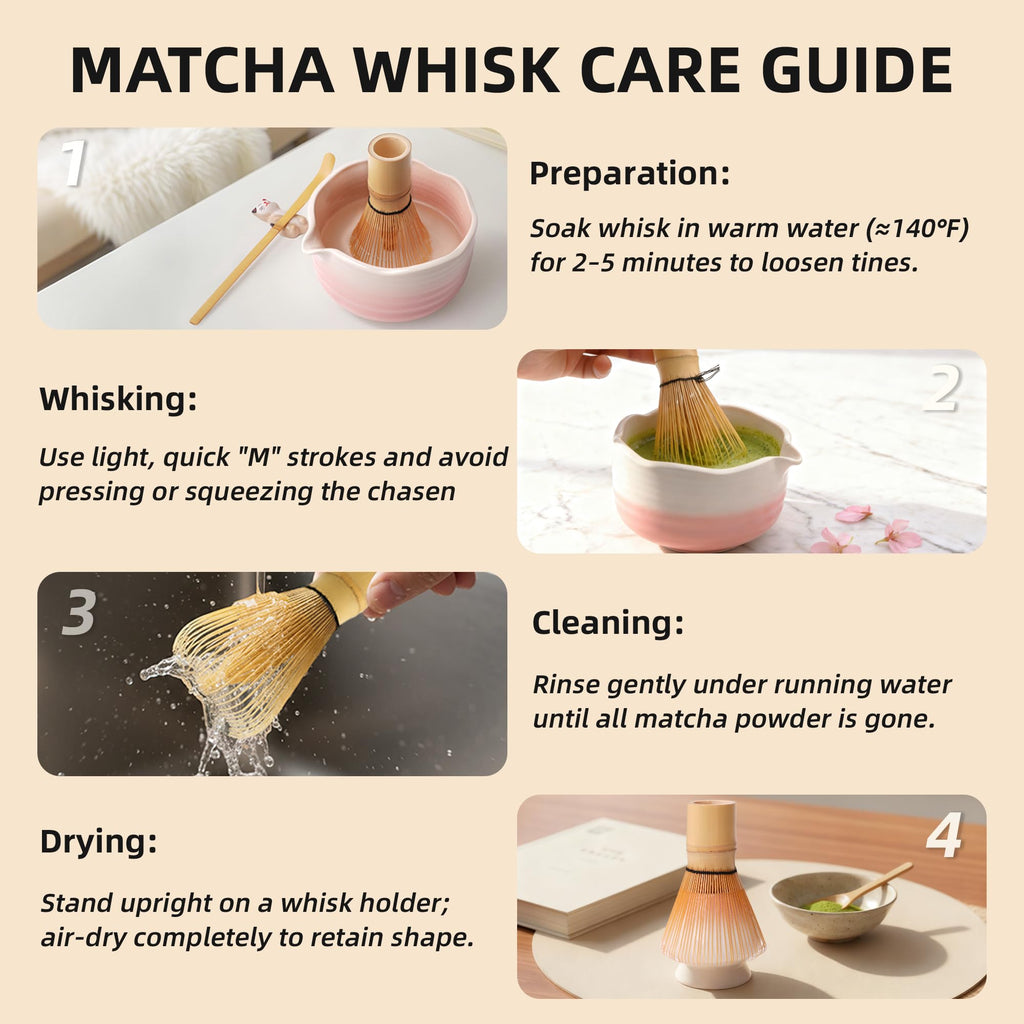 ECOLEMON 2-Pack Handcrafted Matcha Whisk, Bamboo Whisk for Matcha Tea, Natural Bamboo Chasen, 100-Prong Chasen, Macha Whisks Brush Match Accessories Wisk Mixer Whisker for Making Ceremonial Macha Tea