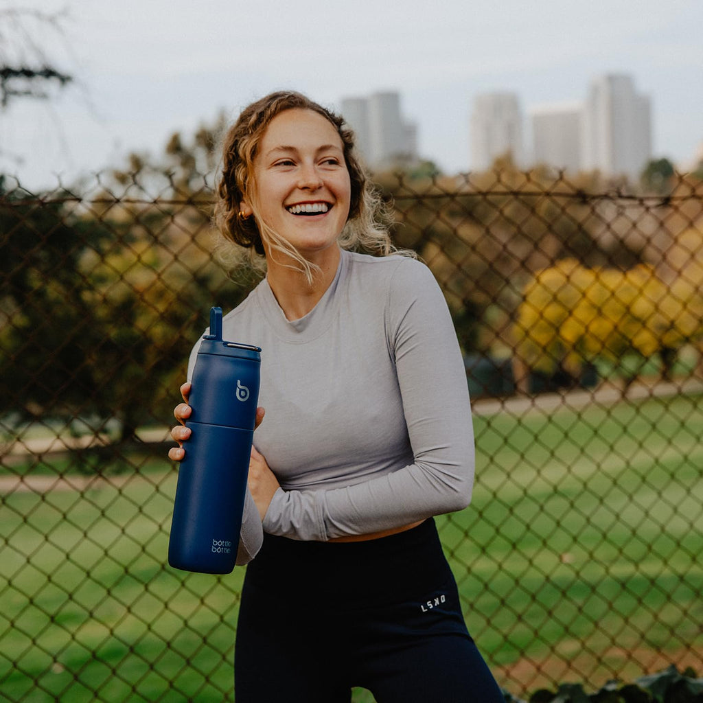 BOTTLE BOTTLE Stainless Steel Water Bottle 32 oz indigo blue