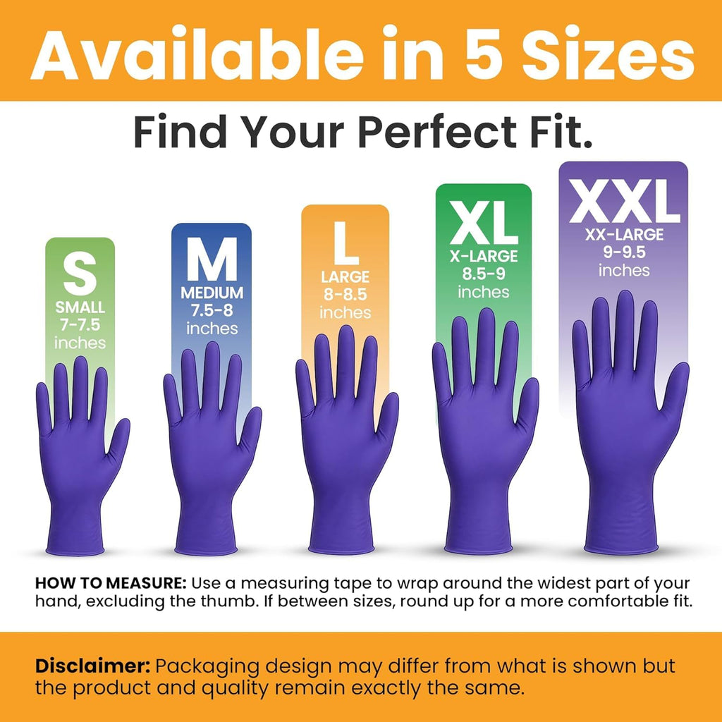 SAFEWAY USA 4000 pcs, Large, 4 Mil Nitrile Disposable Gloves — Multi-Purpose Powder-Free and Non-Latex Textured Fingertips for Medical Use, Nursing, Lab Work, Kitchen Prep, Cleaning, Tattooing & More