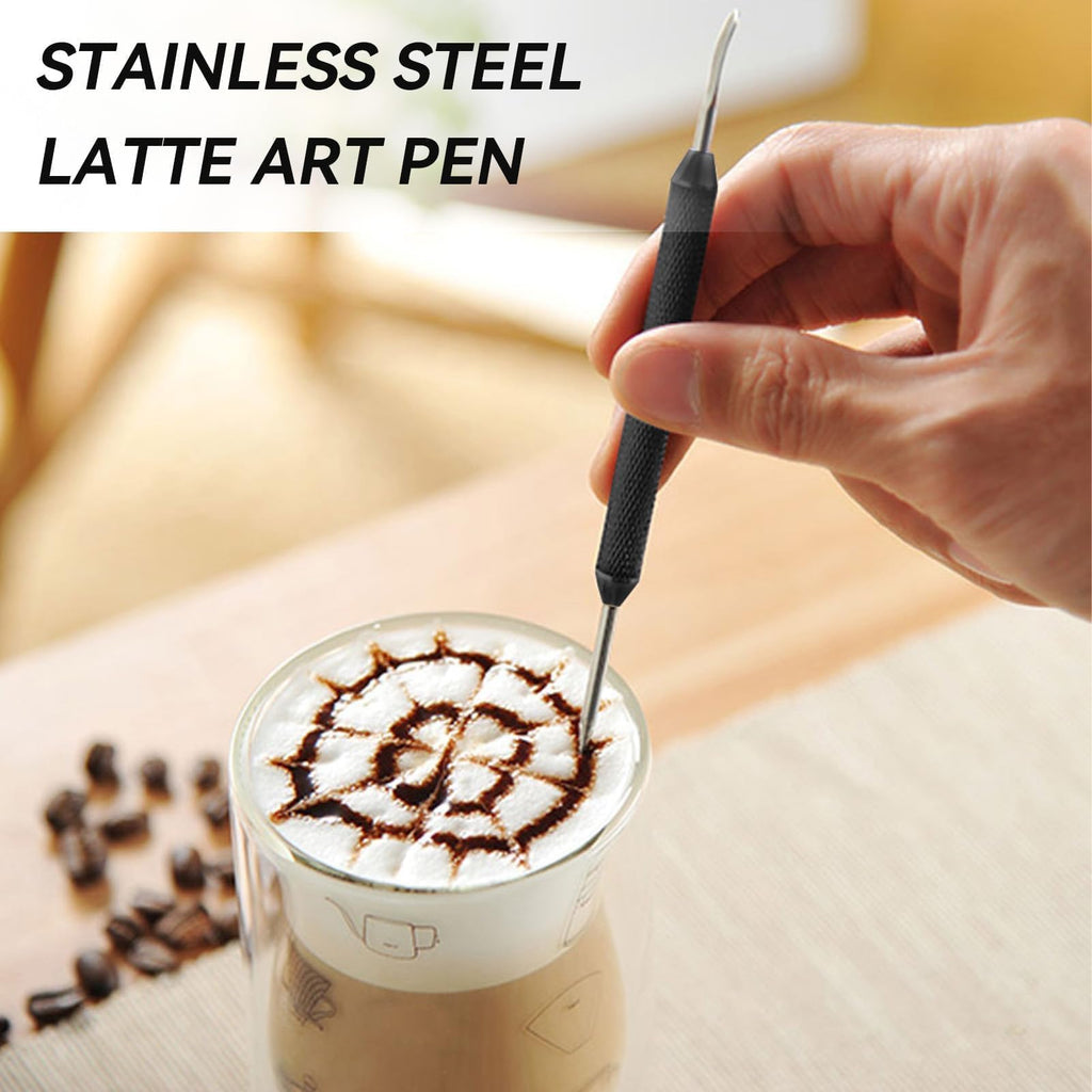 Latte Art Pen, 2PCS Coffee Art Pen Coffee Fancy Stitch Barista Tool