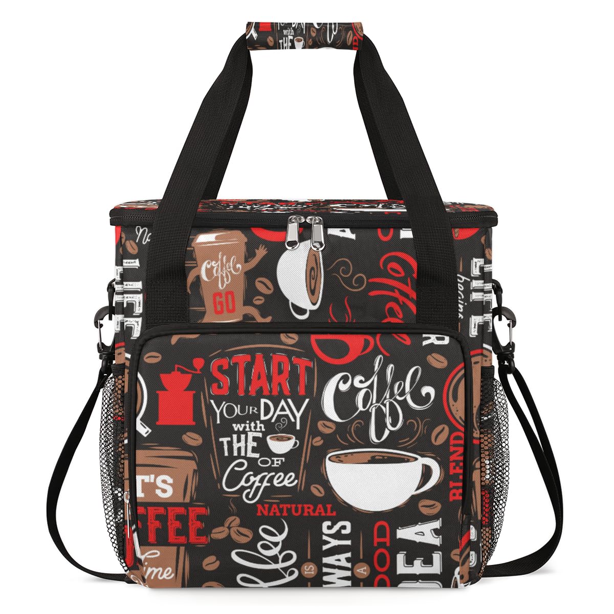 Coffee Maker Bag Compatible with K-Mini or K-Mini Plus Coffee Red Pattern