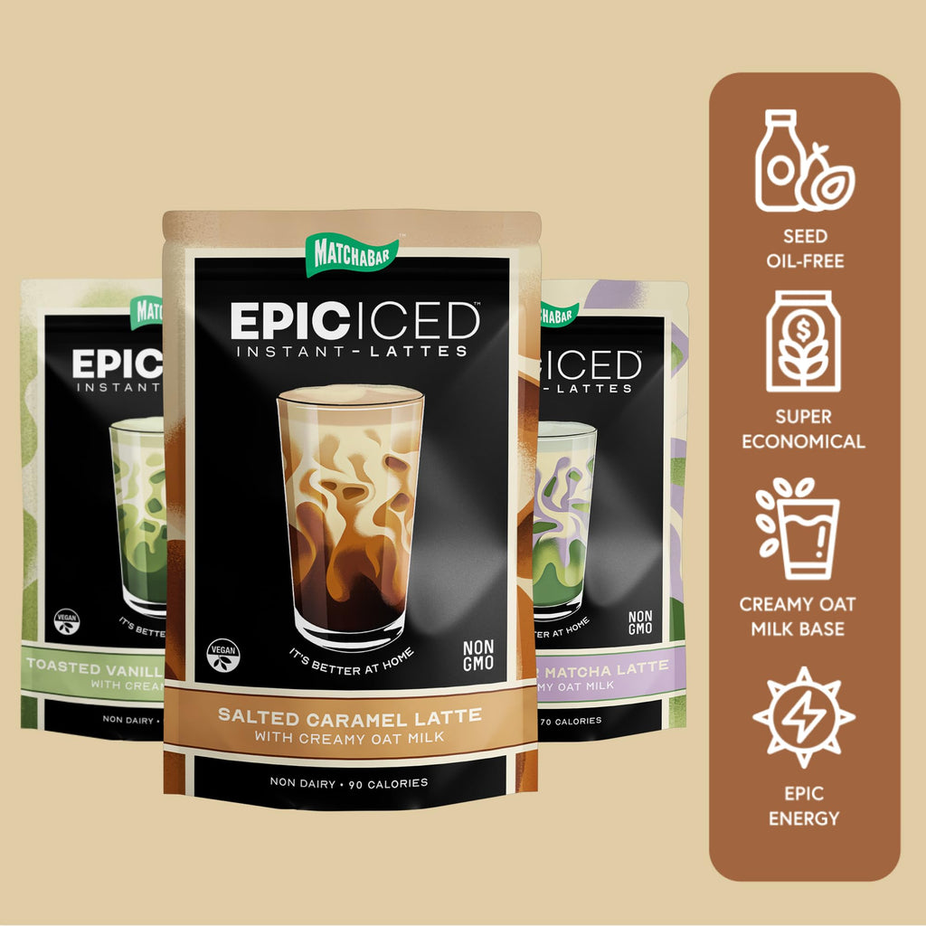 Matchabar Epic Instant Iced Toasted Salted Caramel Coffee Matcha Latte (10)