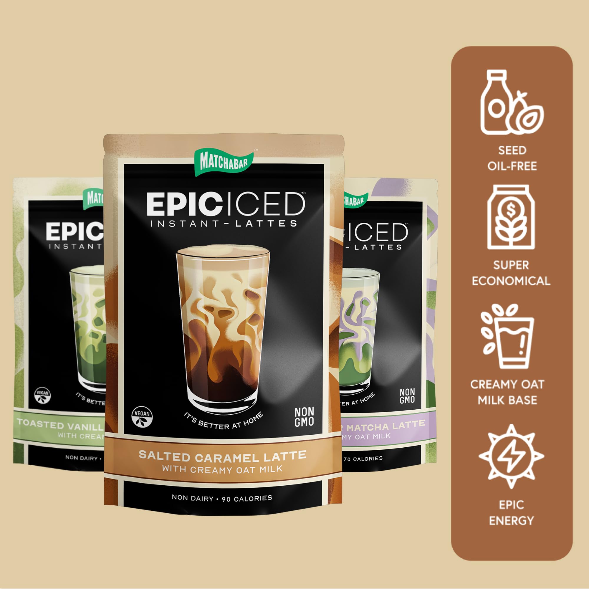 Matchabar Epic Instant Iced Toasted Salted Caramel Coffee Matcha Latte (10)