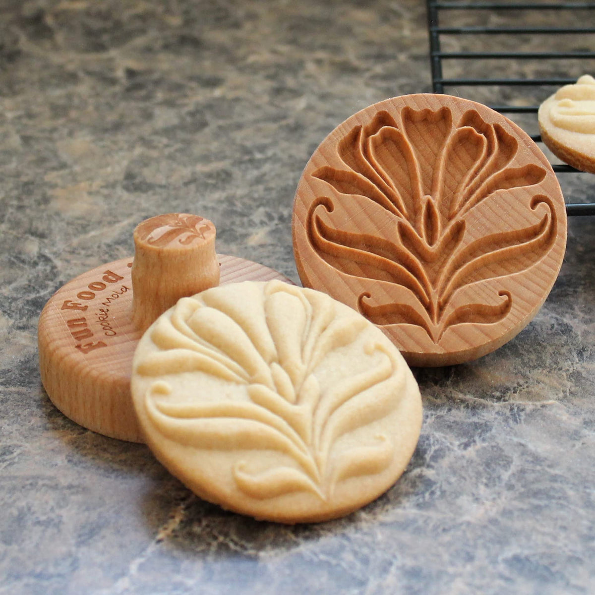 Fun Food Tools, Wood Cookie Stamp, 2.5 Inch (Chartres Cathedral CS-056)