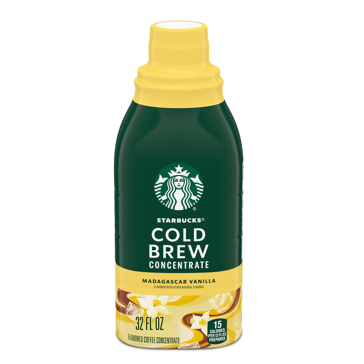 Starbucks Cold Brew Coffee Concentrate, Madagascar Vanilla Flavored Iced Coffee, 32 fl oz
