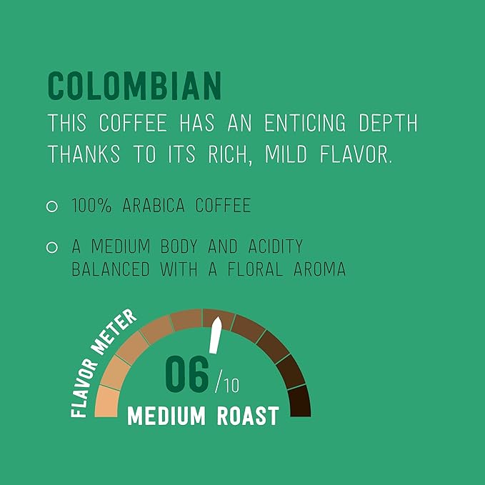 Amazon Brand - Happy Belly Medium Roast Coffee Pods, Colombian, Compatible with Keurig 2.0 K-Cup Brewers, 100 Count